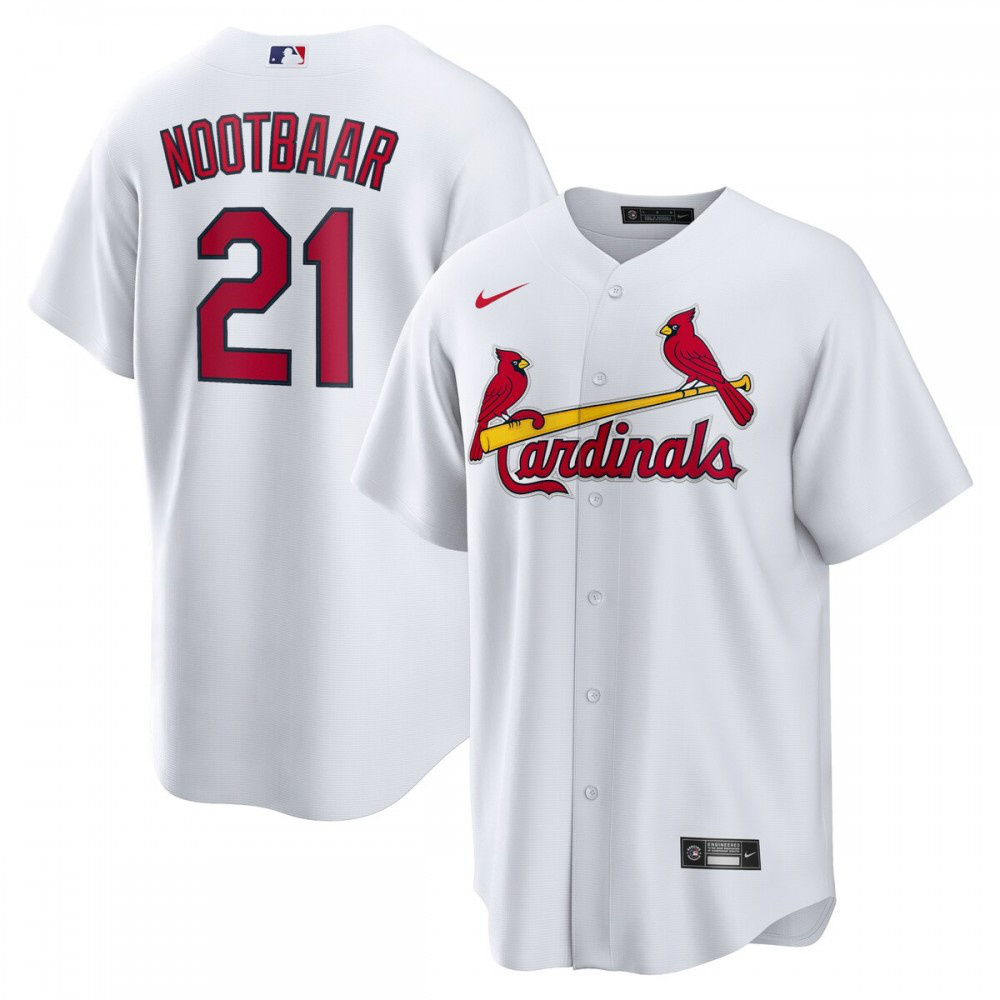 Lars Nootbaar St. Louis Cardinals Home Replica Jersey - White-Pro Kit Vault | Brand New 26/27 Sports Jerseys